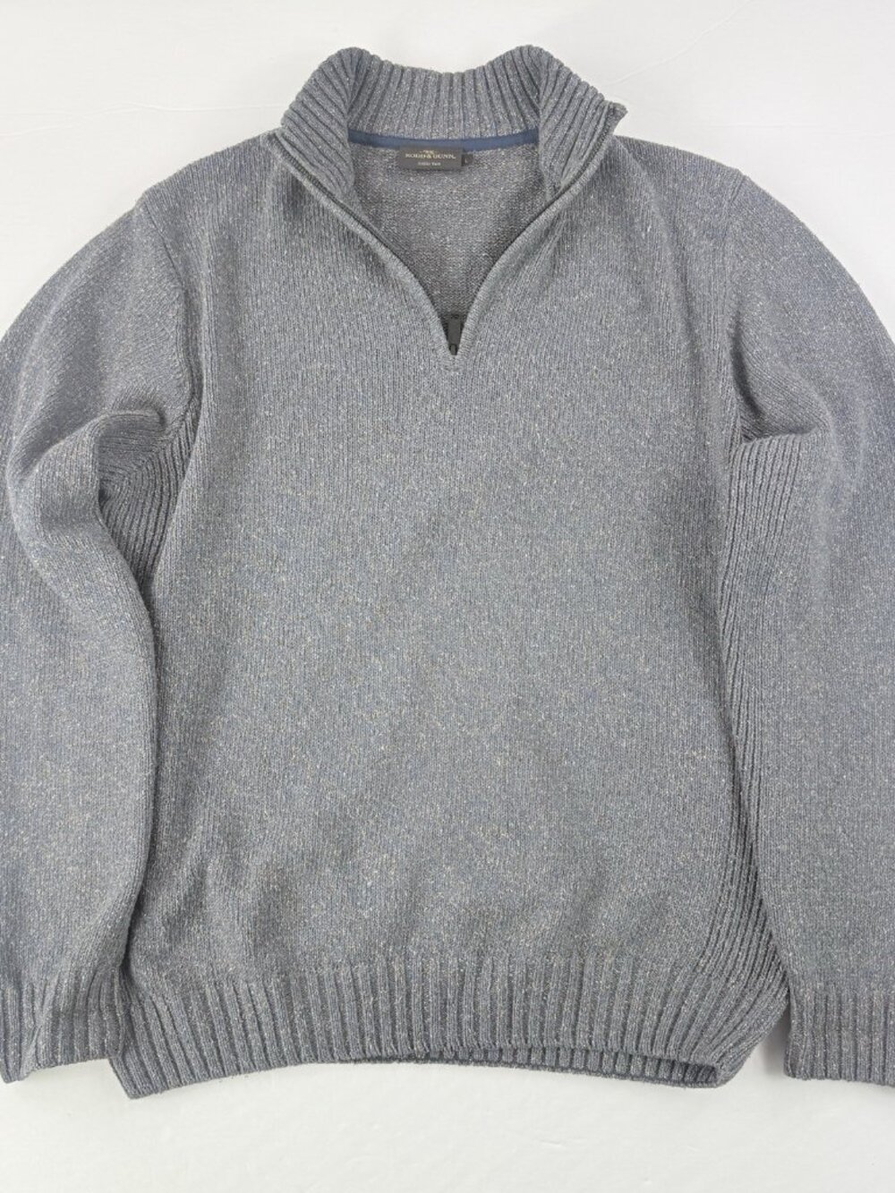 Rodd & Gunn Men’s Italian Yarn Lamb’s Cotton Silk 1/4 Zip Sweater Size Large